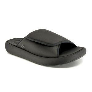 New Fitflop Womens Iqushion City Adjustable Water-Resistant Slides in Black 10